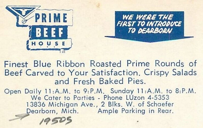 Prime Beef House - Vintage Postcard (newer photo)